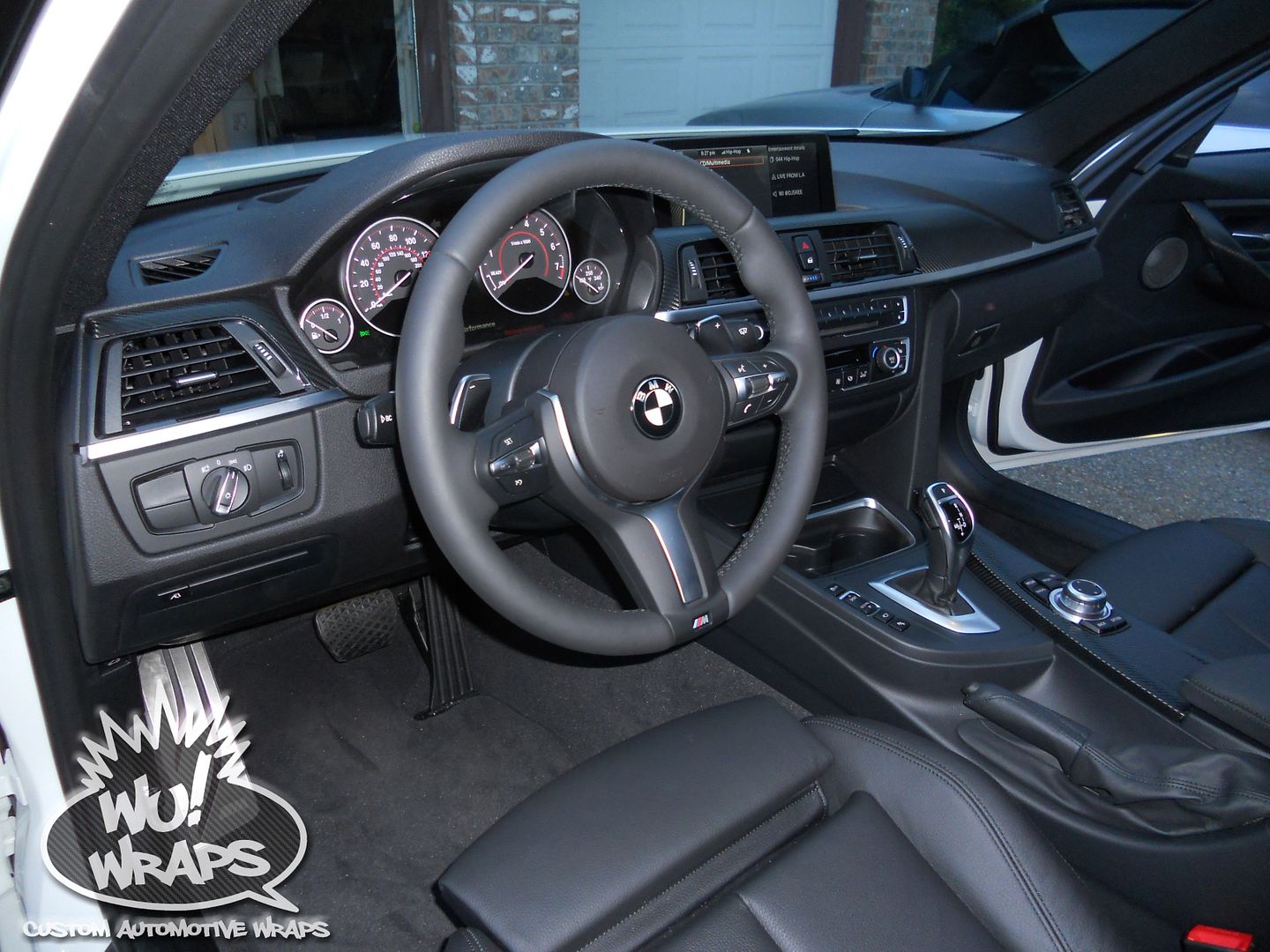 BMW F30 335i sport 3m 1080 carbon fiber interior trim Wrap Wu! Wraps